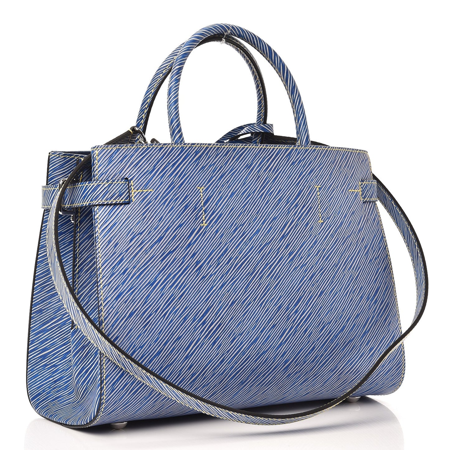 Epi Pins Twist Tote Denim Light