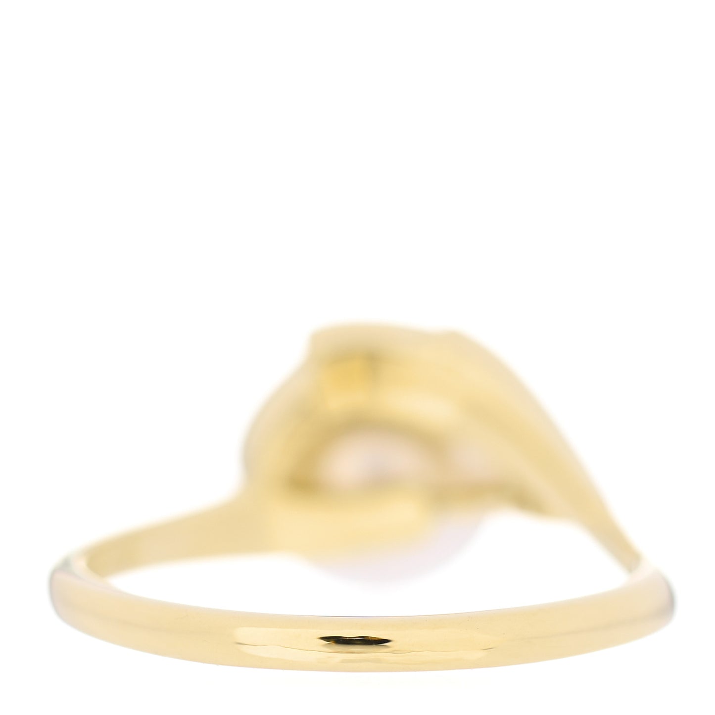 18K Yellow Gold Diamond Akoya Pearl 8.5-9mm Ring 52 6