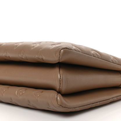 Louis Vuitton Lambskin Embossed Monogram Coussin PM Taupe 8 of 8