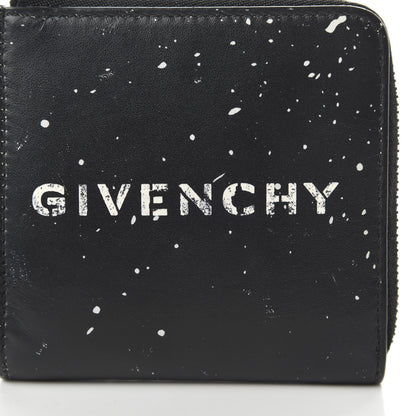 Givenchy Calfskin Gravity Logo Print Zip Wallet Black 9 of 10