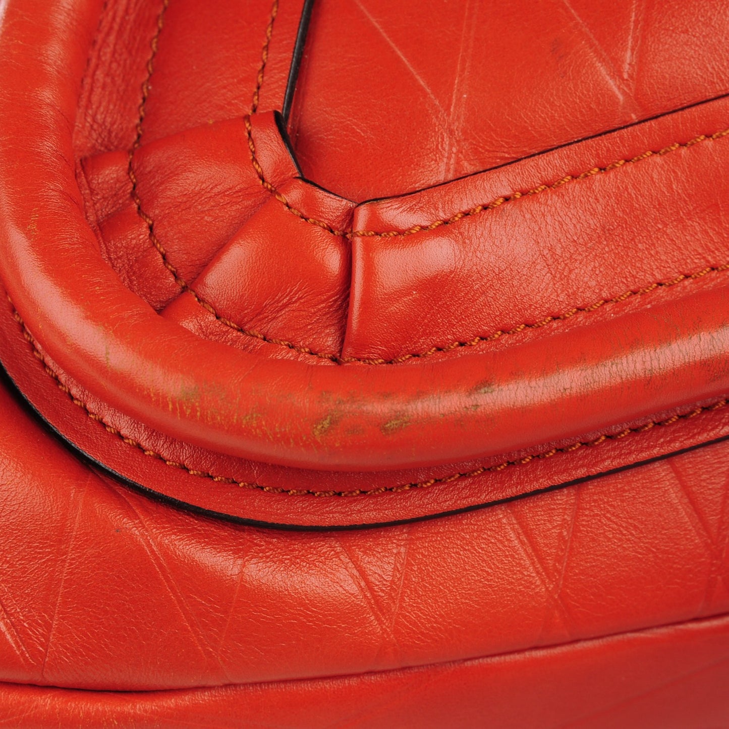 Calfskin Diamond Embossed Medium Paraty Red