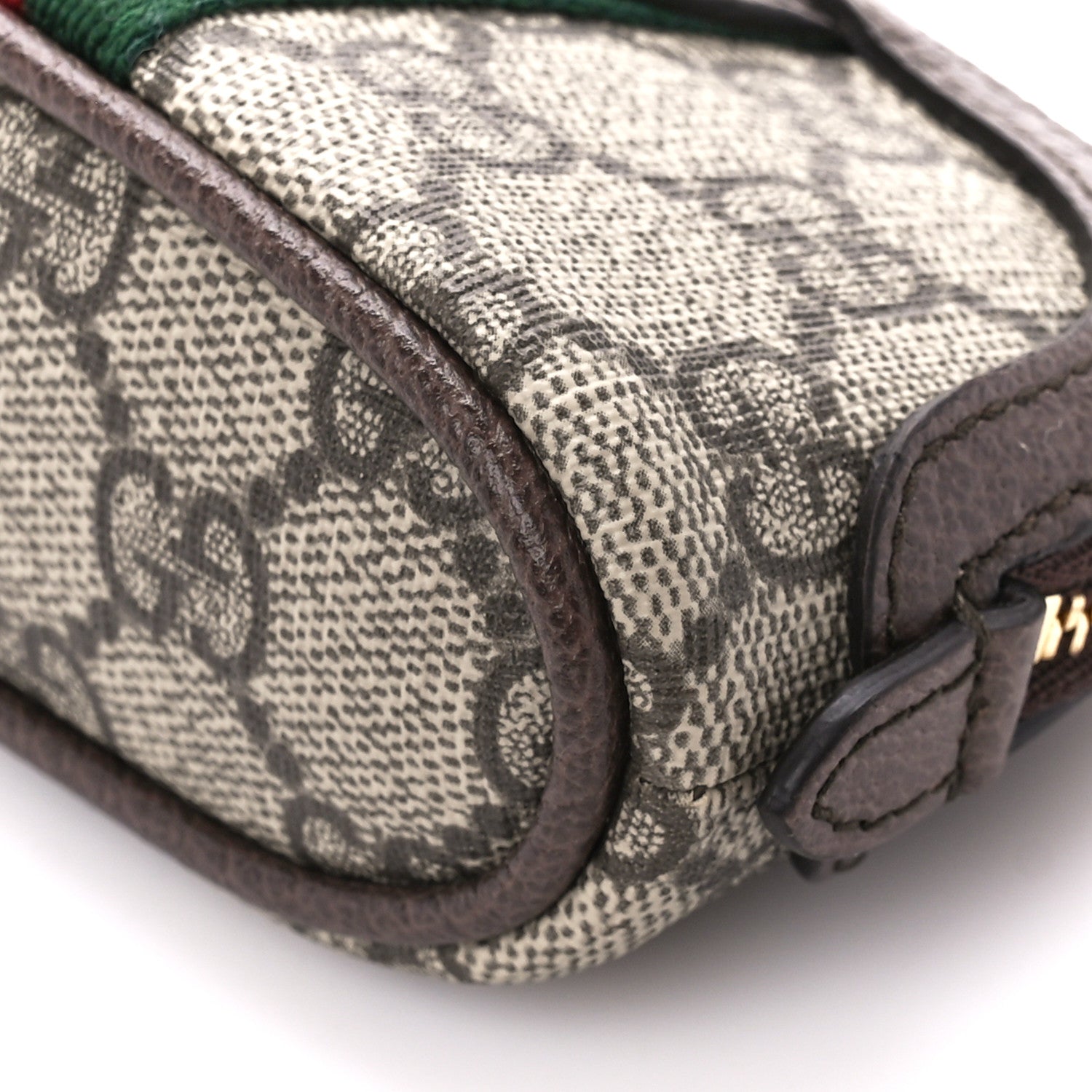 Gucci GG Supreme Monogram Web Ophidia Dome Key Pouch Beige New Acero 10 of 10