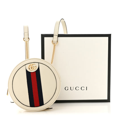 Gucci Textured Calfskin Web Mini Ophidia Round Backpack Mystic White 11 of 11