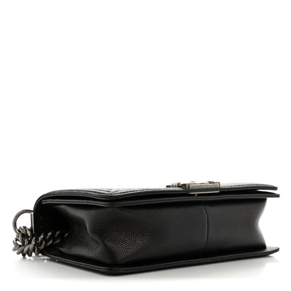 Chanel Caviar Quilted Medium Boy Flap Black 4 of 14