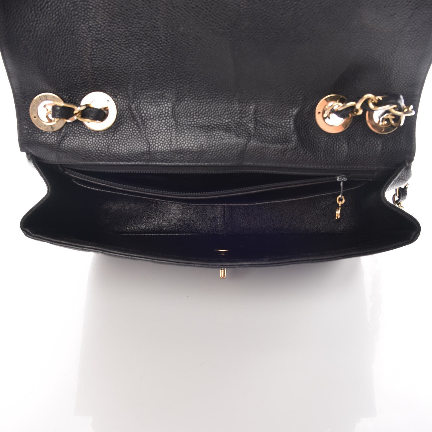 Caviar Quilted Jumbo Single Flap Black