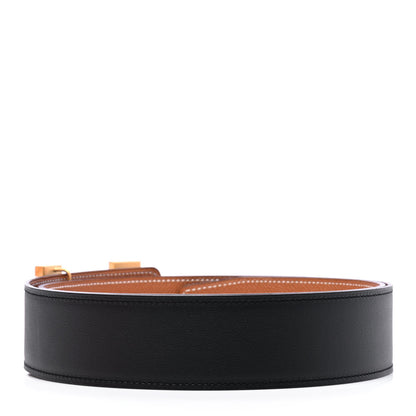 Hermes Epsom Chamonix 42mm Constance 2 H Belt 90 Gold Black 2 of 8