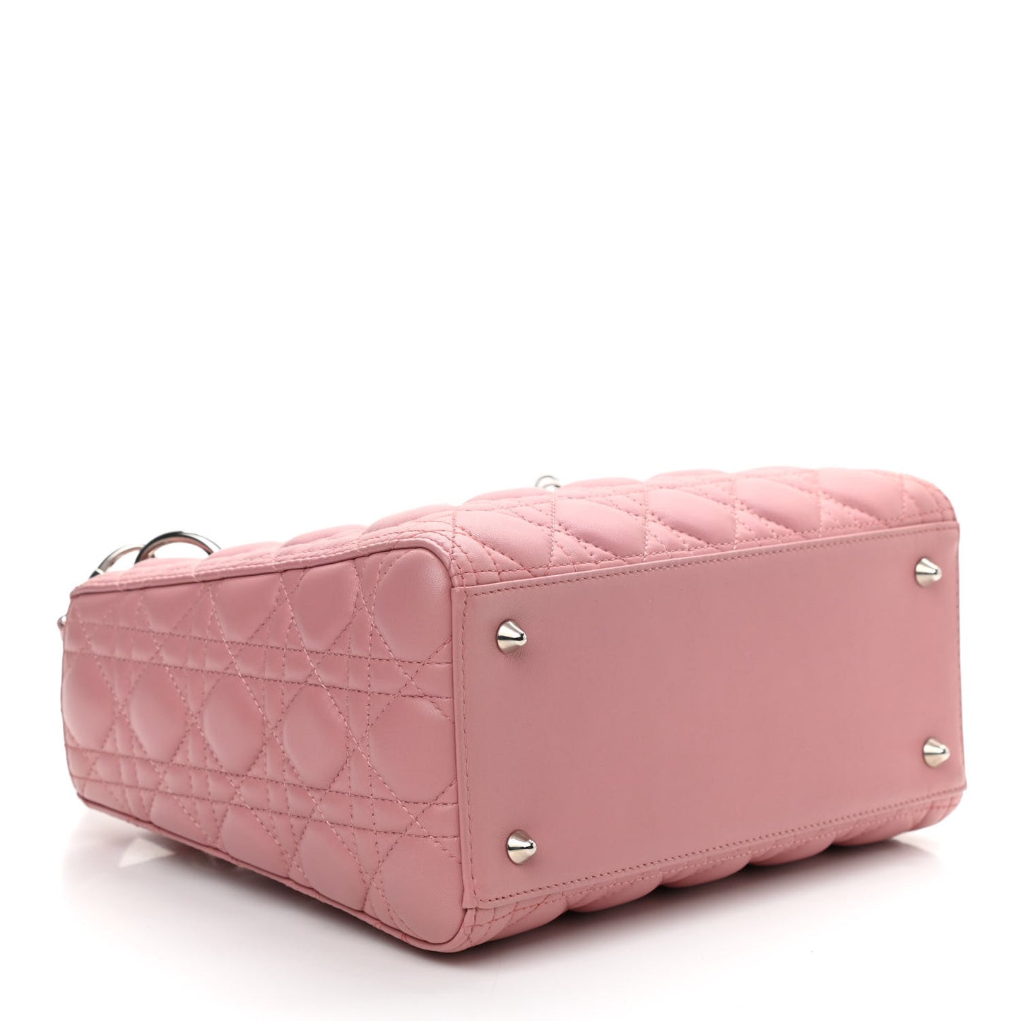 Lambskin Cannage Medium Lady Dior Rose Clair
