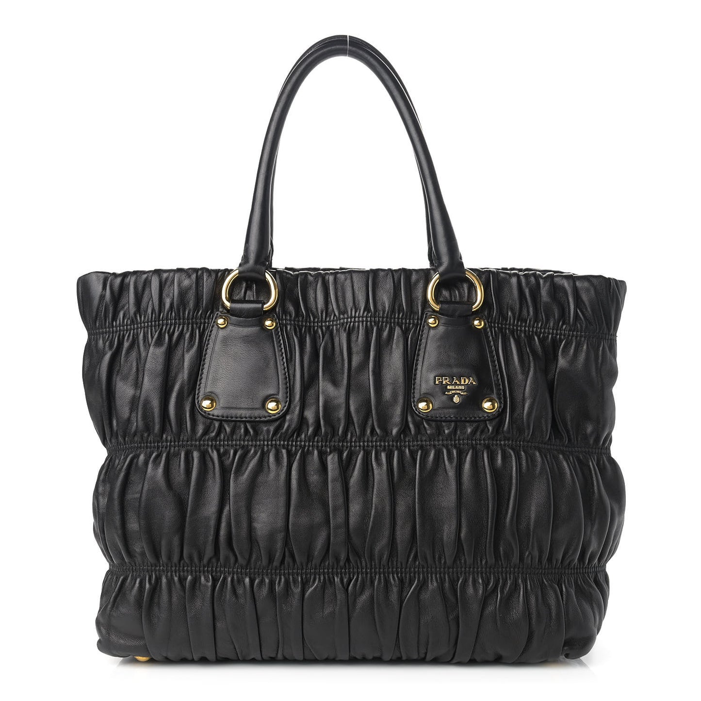 Nappa Gaufre Tote Black