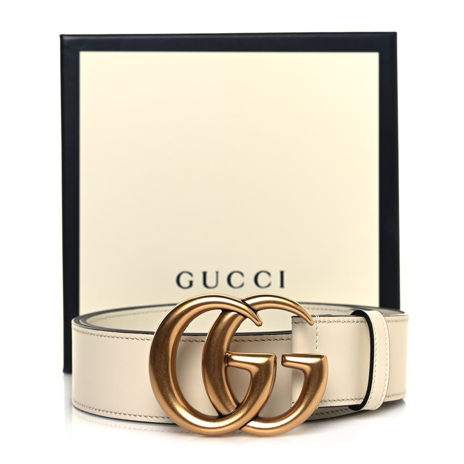 Gucci Calfskin Double G 40mm Belt 100 40 Mystic White 6 of 6