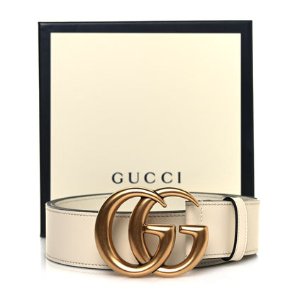 Gucci Calfskin Double G 40mm Belt 100 40 Mystic White 6 of 6