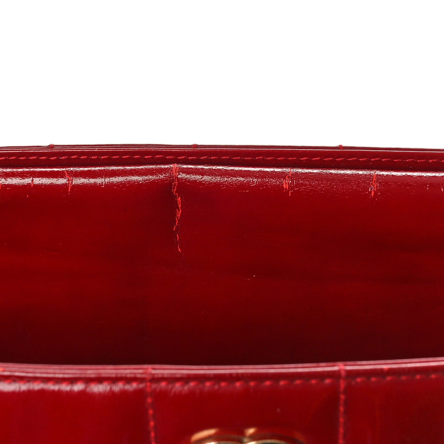 Patent Chocolate Bar CC Tote Red