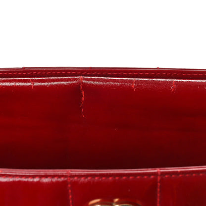 Chanel Patent Chocolate Bar CC Tote Red 13 of 17