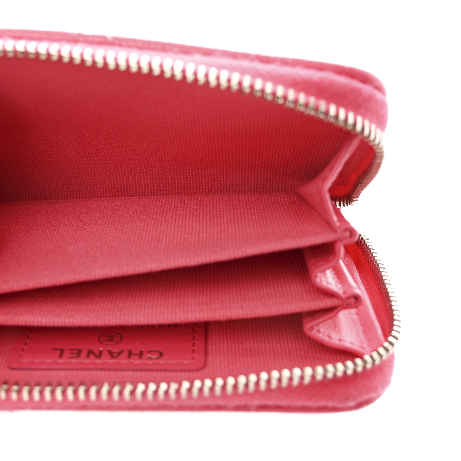 Chanel Caviar Quilted Zip Coin Purse Pink 6 of 9