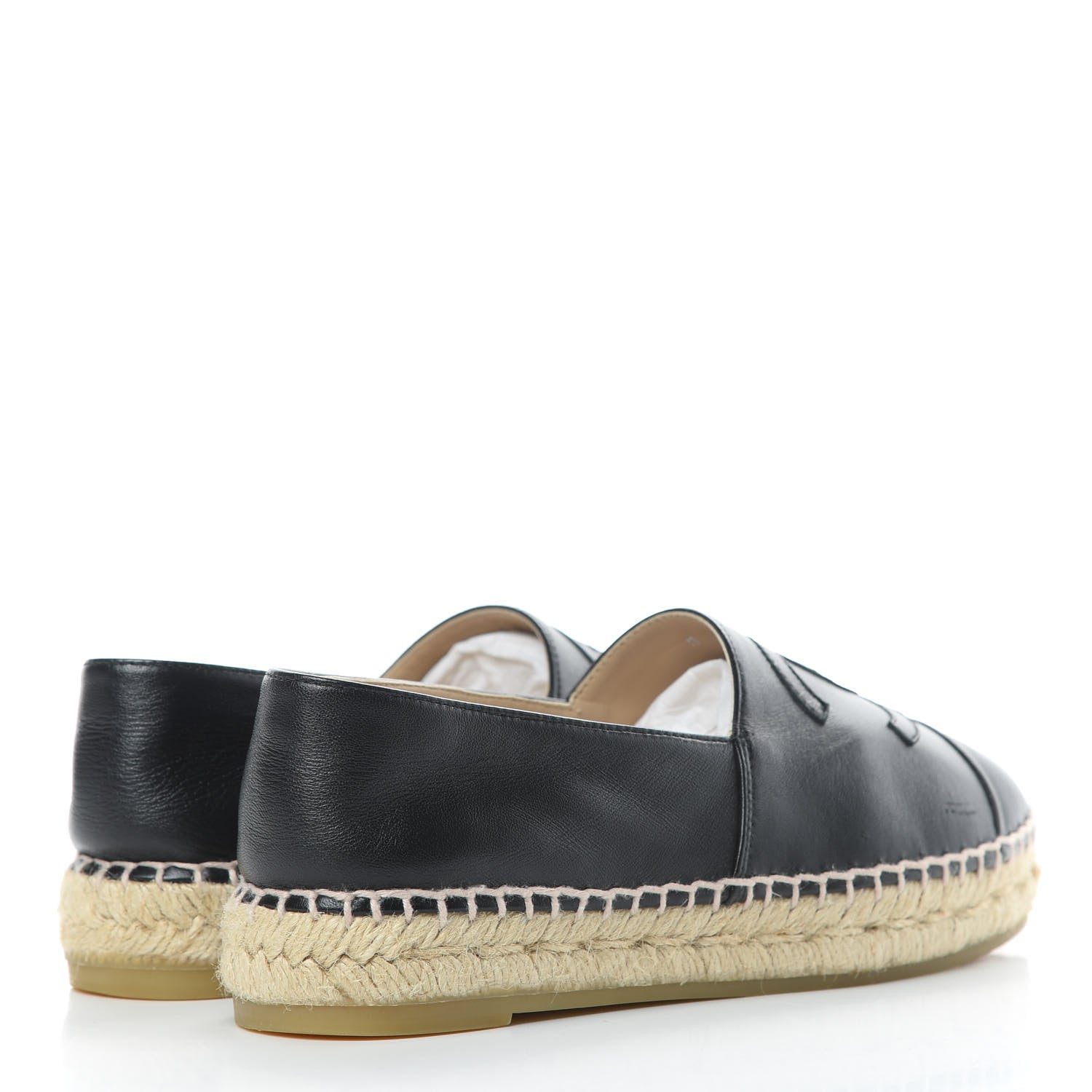 Chanel Lambskin CC Espadrilles 36 Black 4 of 12