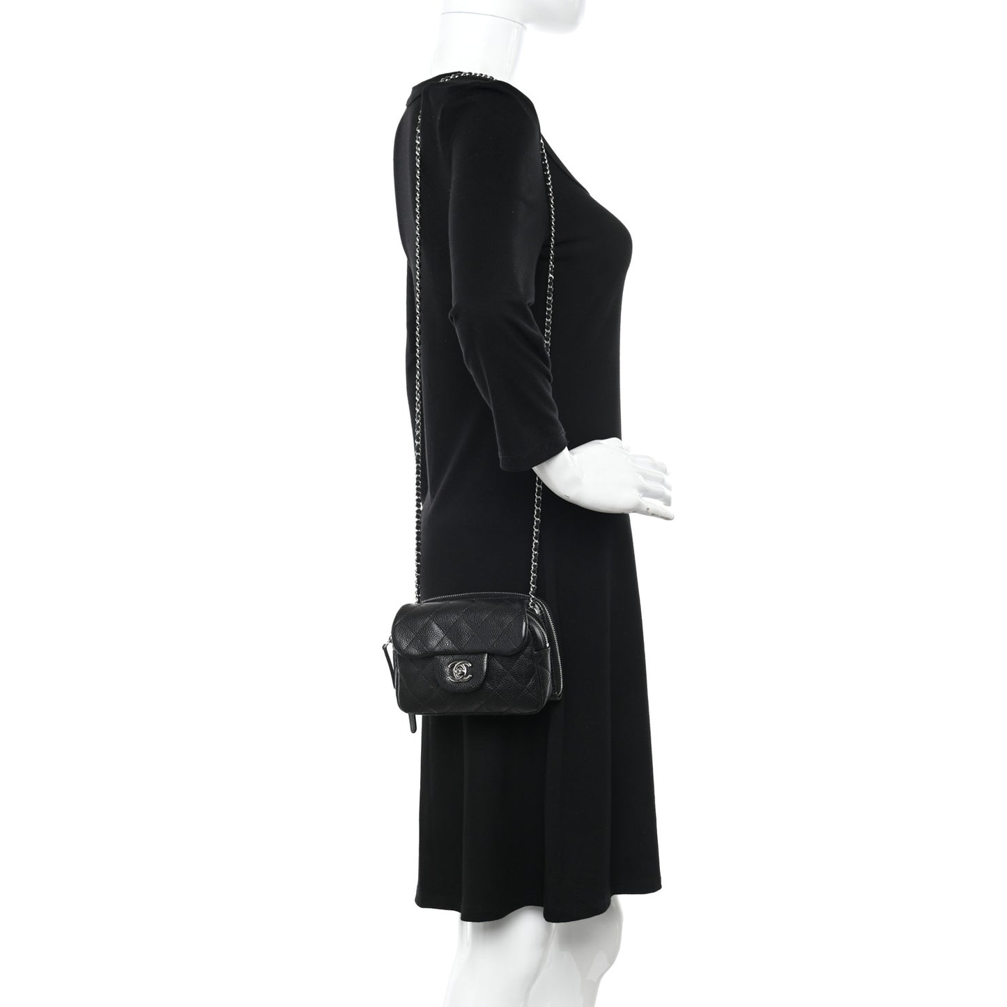 Caviar Quilted New Mini Flap Black