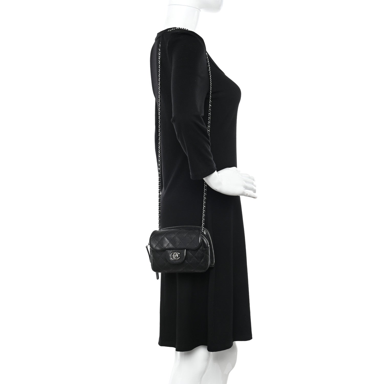 Chanel Caviar Quilted New Mini Flap Black 2 of 12
