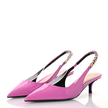 Gucci Patent Signoria Slingback 38 Libre 38 Pink 3 of 14