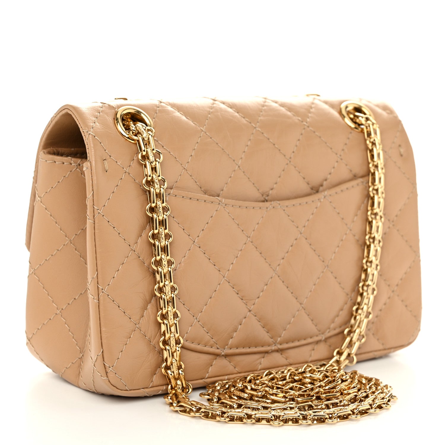 Chanel Aged Calfskin Quilted 2.55 Reissue Mini Flap Beige 3 of 10
