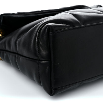 Saint Laurent Lambskin Quilted Small Loulou Puffer Monogram Chain Satchel Black 7 of 8
