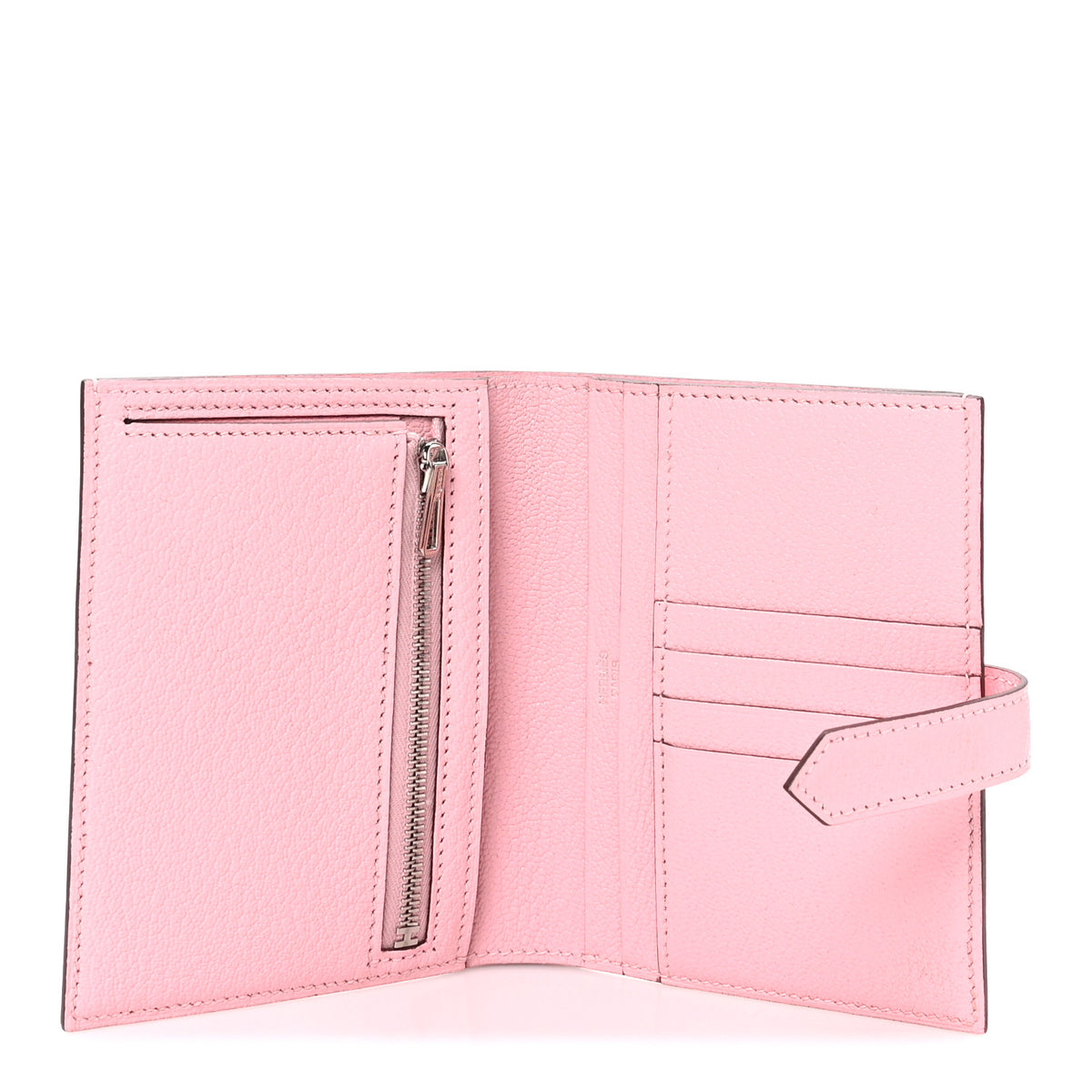 Chevre Mysore Bearn Compact Wallet Rose Sakura