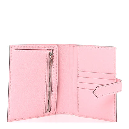 Hermes Chevre Mysore Bearn Compact Wallet Rose Sakura 5 of 8