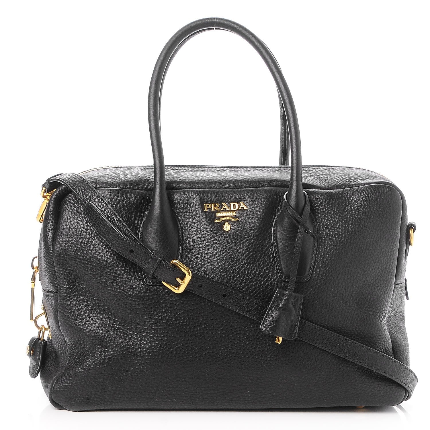 Prada Vitello Daino Shoulder Bag Nero Black 1 of 9