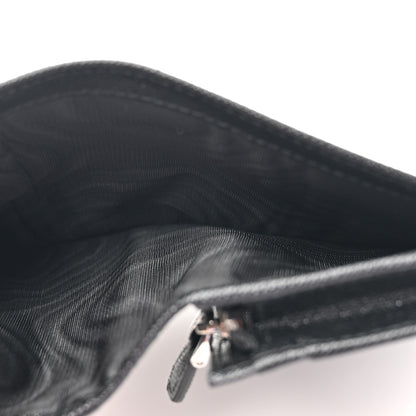 Prada Saffiano Small Triangle Bi-Fold Wallet Black 6 of 10