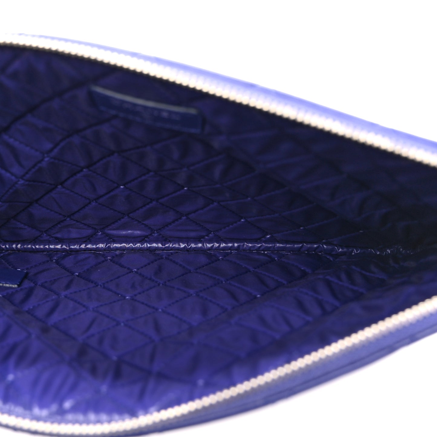 Lambskin Quilted Medium Cosmetic Case Purple