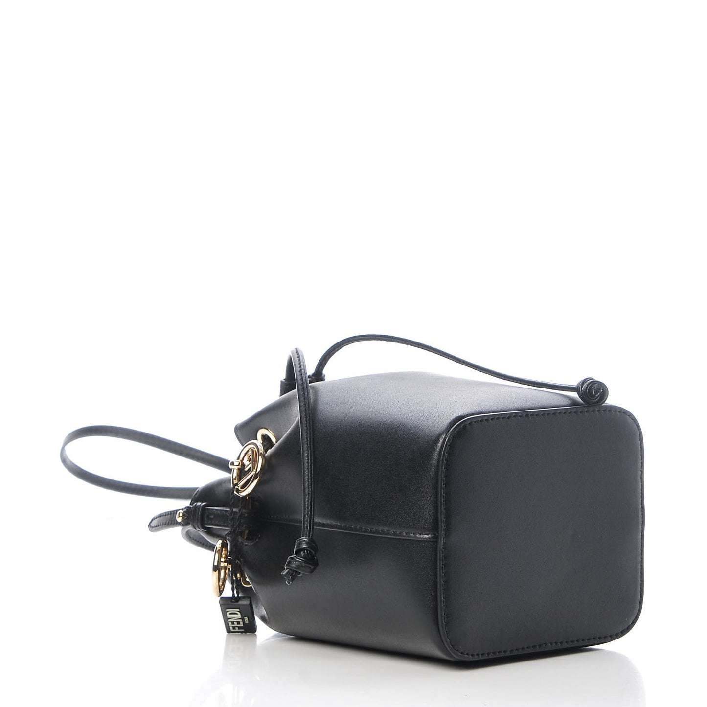 Vitello Liberty Lucido F is Fendi Mini Mon Tresor Bucket Bag Black