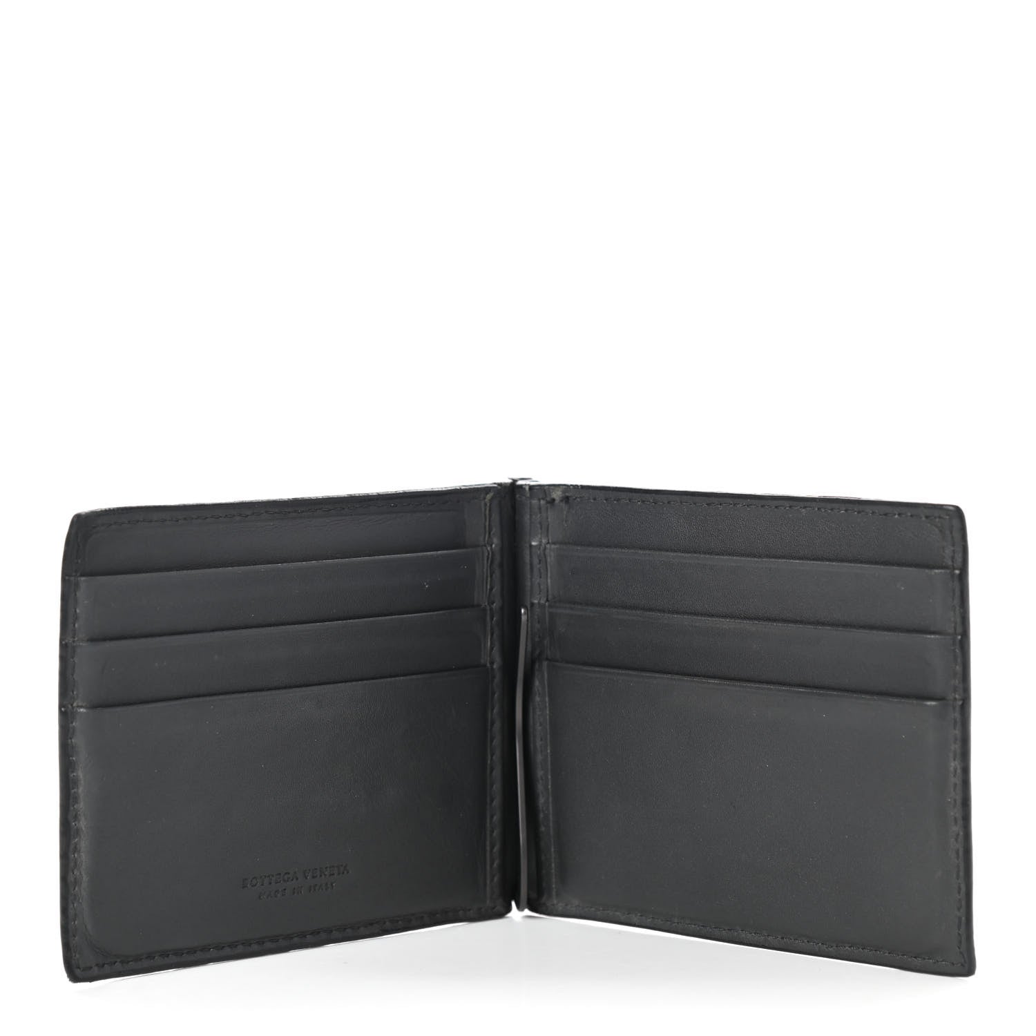 Bottega Veneta Nappa Intrecciato Bi-Fold Money Clip Wallet Black 5 of 9