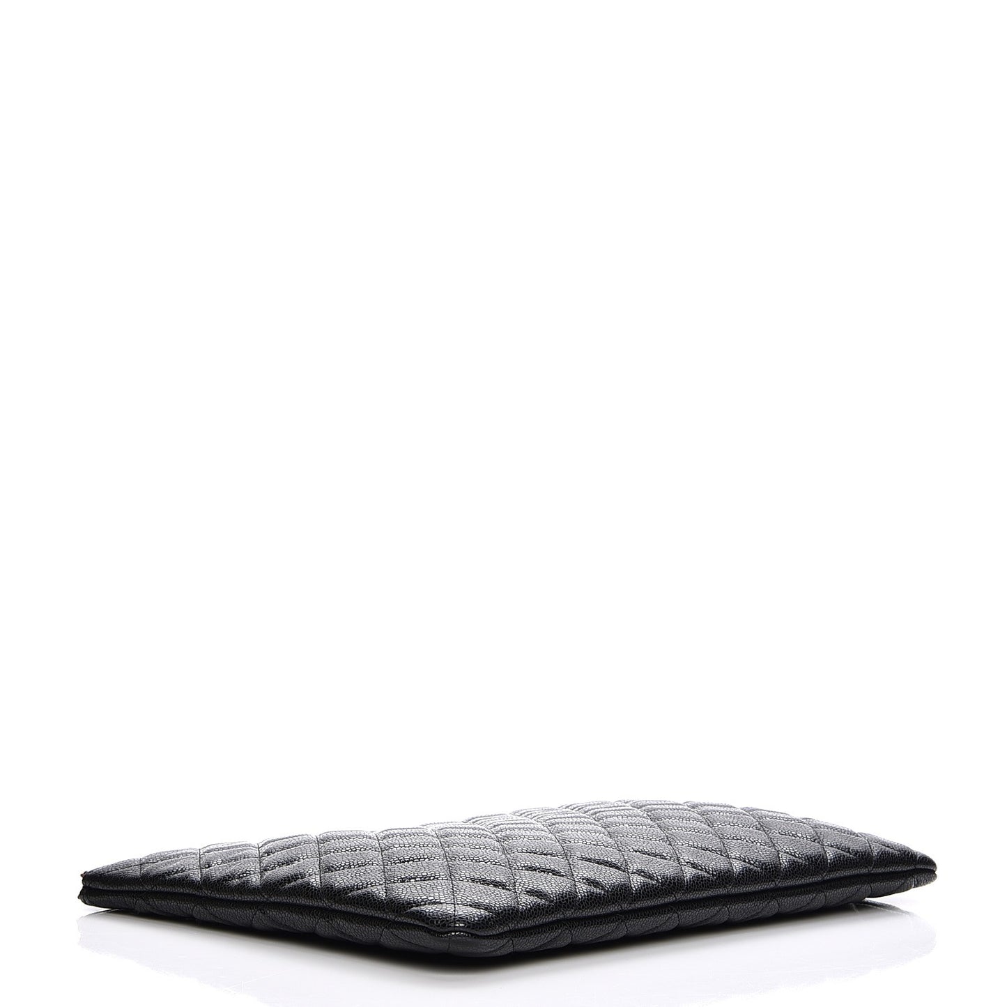 Caviar Quilted Large Cosmetic Case Black