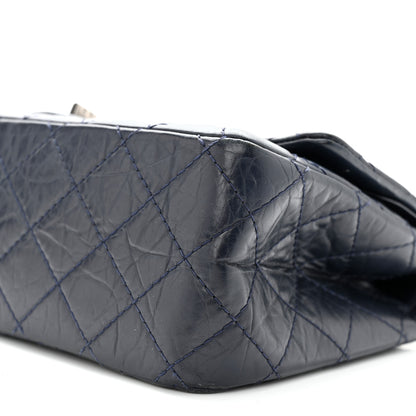 Chanel Aged Calfskin Quilted 2.55 Reissue 226 Flap Navy Blue 10 of 12