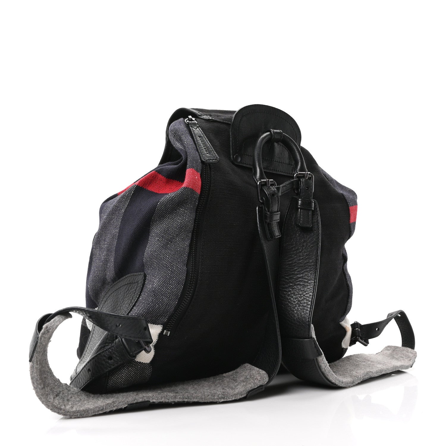 Burberry Canvas Mega Check Korbin Backpack Black 3 of 10