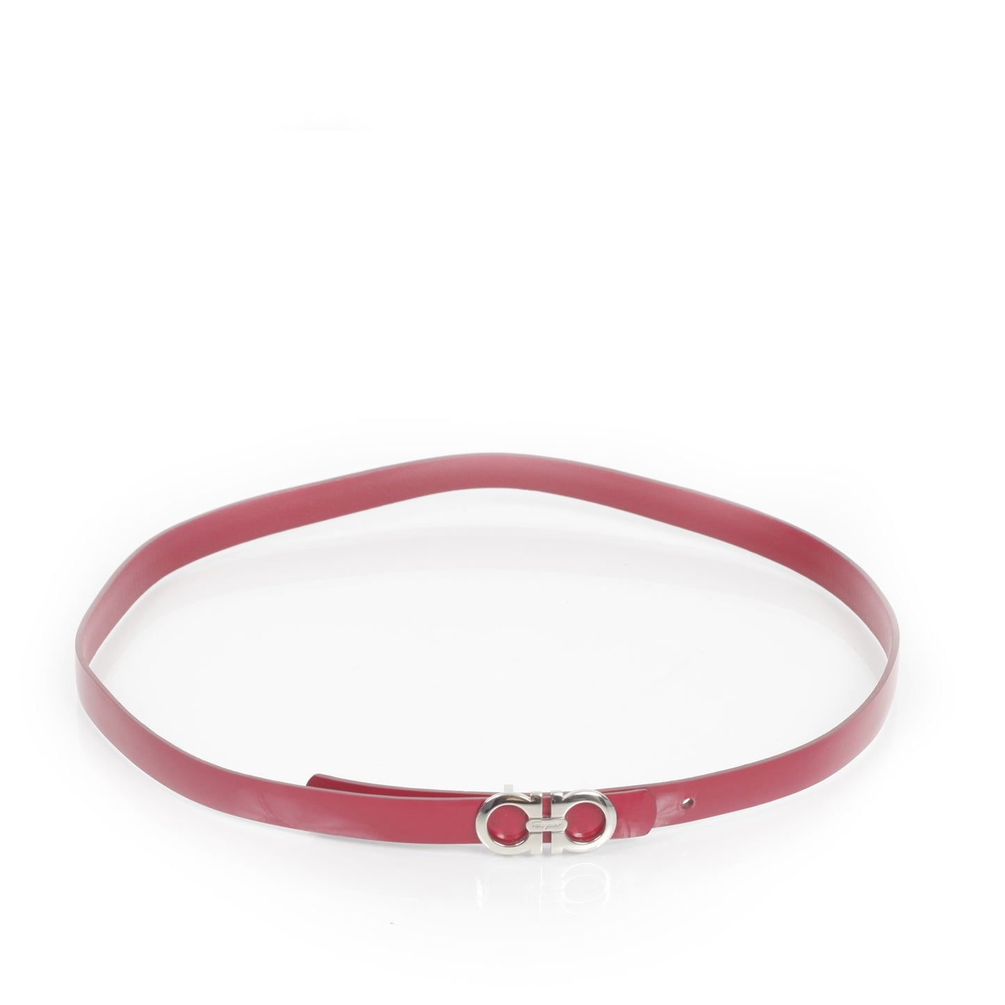 SALVATOREFERRAGAMOPatentLeatherDoubleGanciniBeltPink