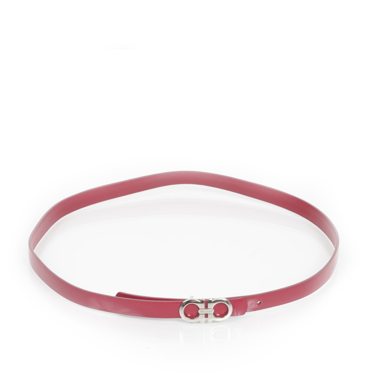 FASHIONPHILE SALVATOREFERRAGAMOPatentLeatherDoubleGanciniBeltPink 1 of 3