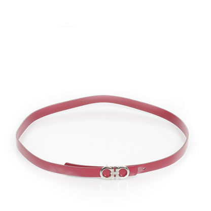FASHIONPHILE SALVATOREFERRAGAMOPatentLeatherDoubleGanciniBeltPink 1 of 3