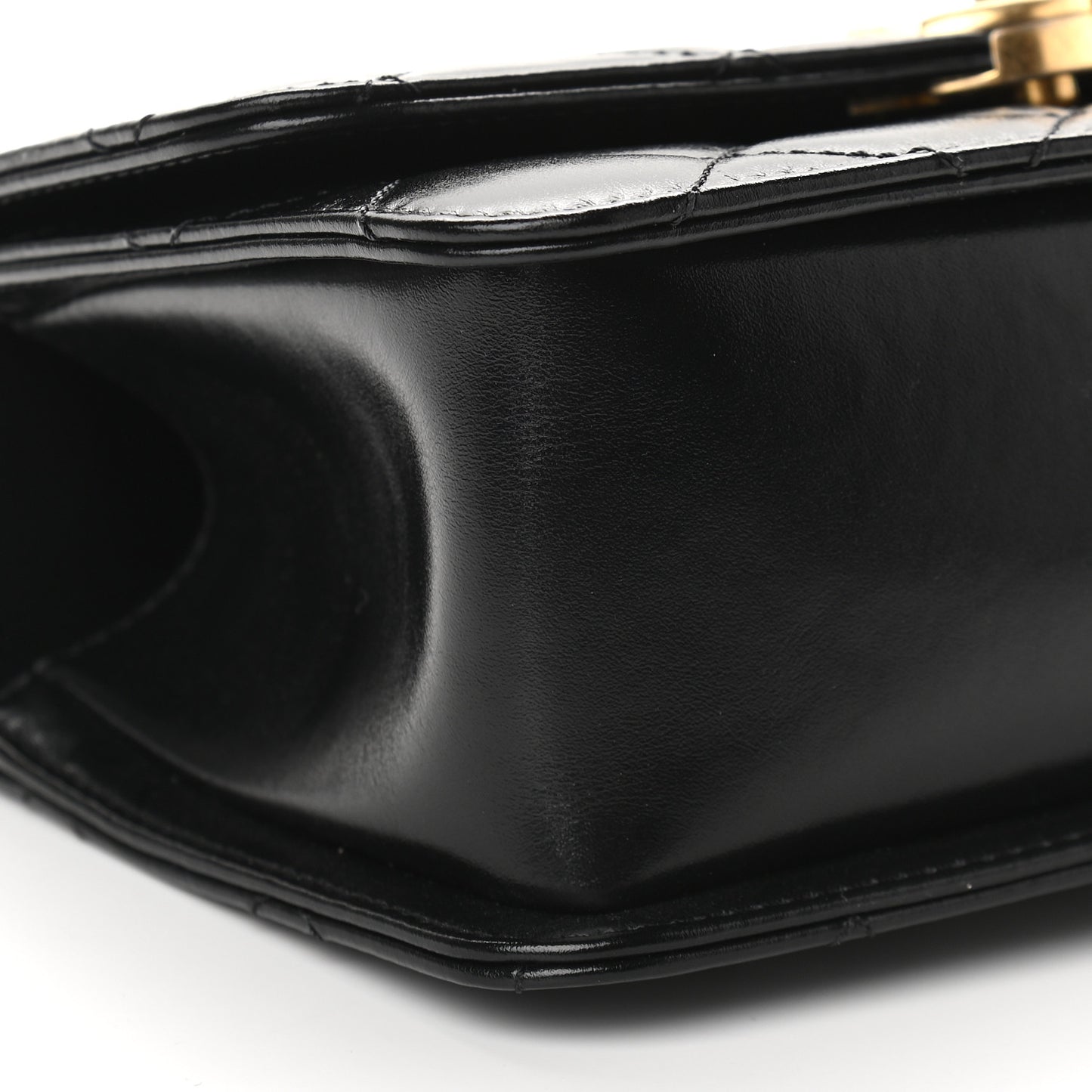 Calfskin Quilted Mini Perfect Fit Flap Black