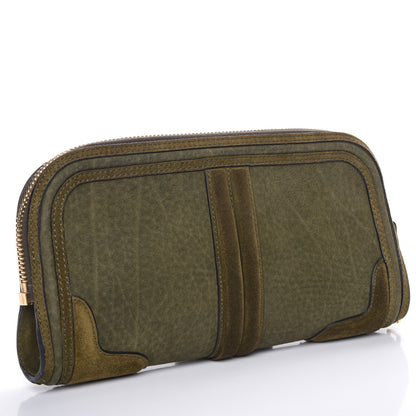 Burberry Prorsum Grainy Nubuck Alma Fox Clutch Olive 3 of 11