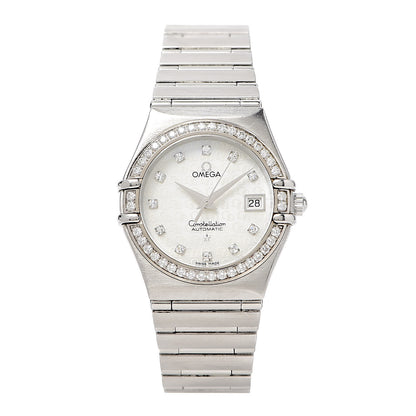 Omega Stainless Steel Diamond Bezel Mother of Pearl 25mm Constellation Quartz Watch 1498.75.00 1 of 7
