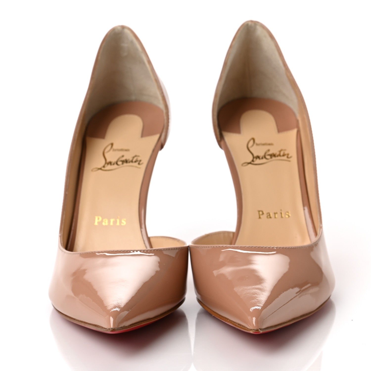 Christian Louboutin Patent Iriza 85 Pumps 39.5 Nude 2 of 8