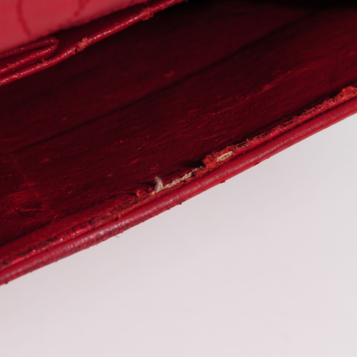 Lambskin Medium Double Flap Red