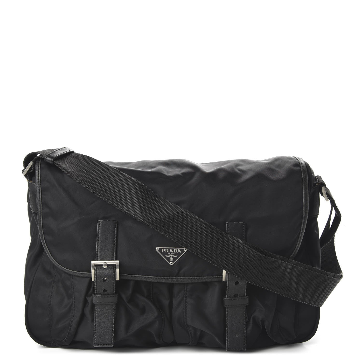 Prada Nylon Vela Messenger Bag Black 1 of 9