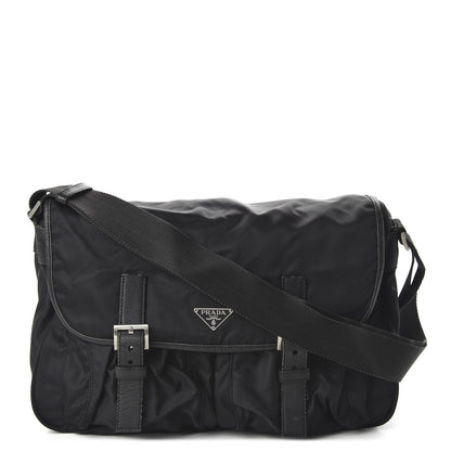 Prada Nylon Vela Messenger Bag Black 1 of 9