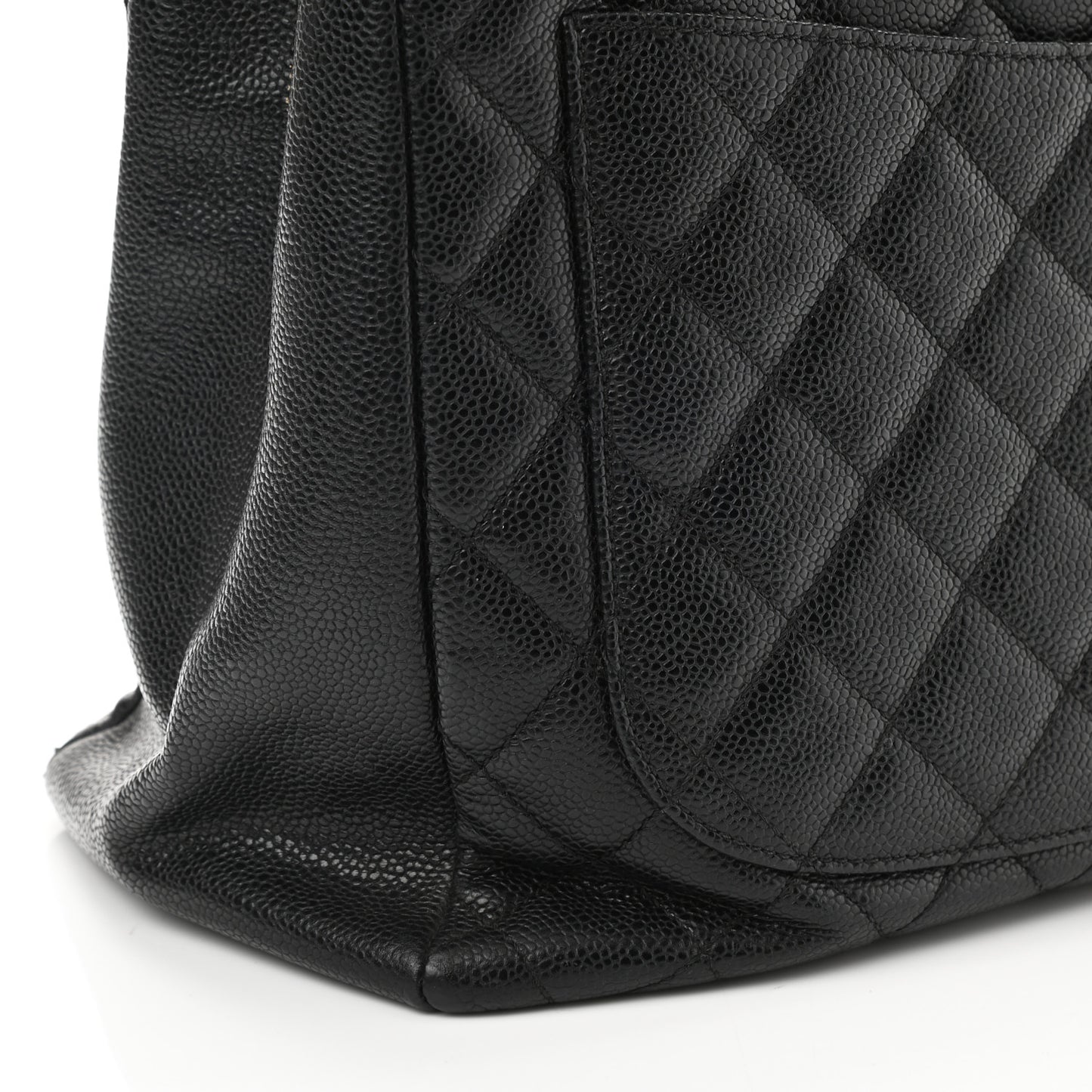 Caviar Quilted Grand Shopping Tote GST Black