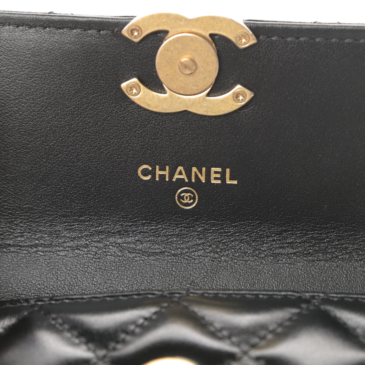 Chanel Calfskin Quilted Perfect Fit Coin Purse With Chain Black 6 of 12