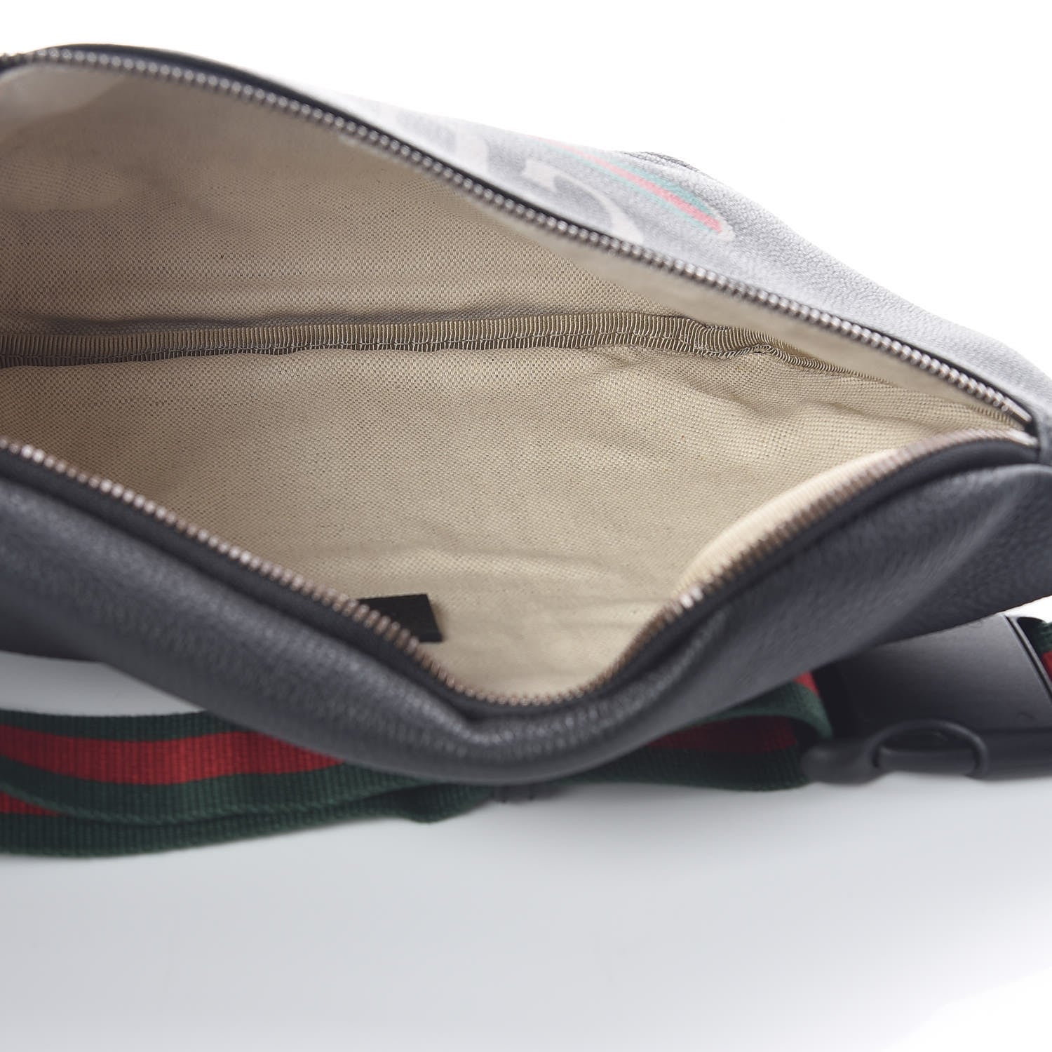 Gucci Grained Calfskin Logo Belt Bag Black 7 of 10