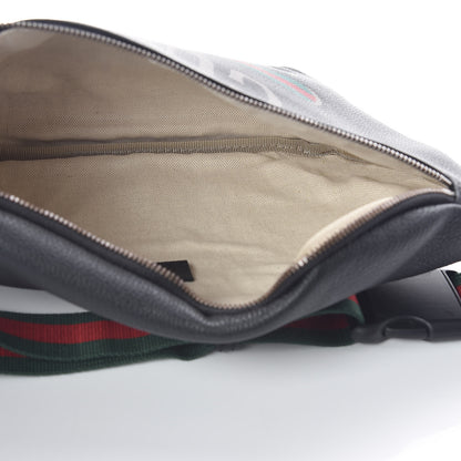 Gucci Grained Calfskin Logo Belt Bag Black 7 of 10