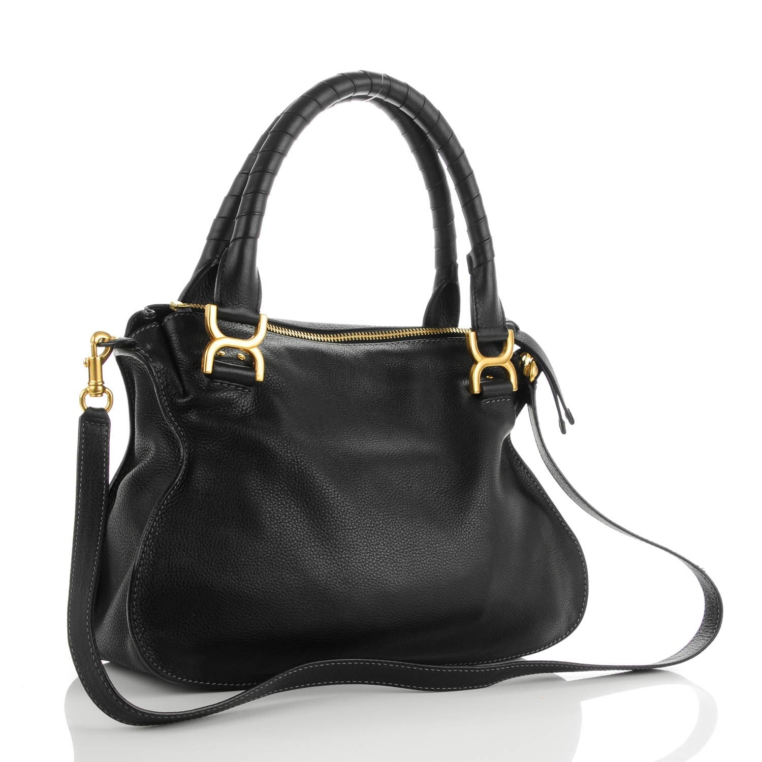 Chloe Calfskin Medium Marcie Satchel Black 3 of 7