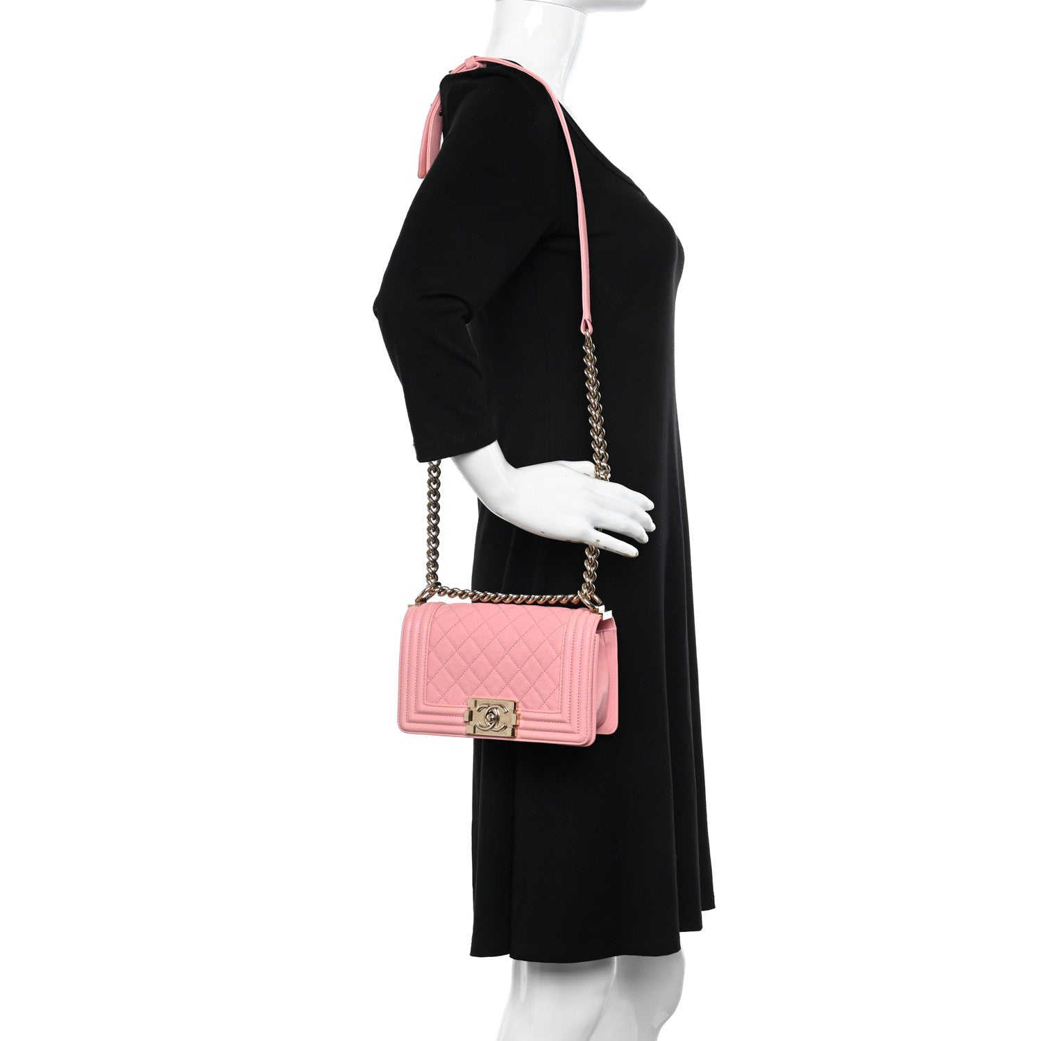 Chanel Caviar Quilted Small Boy Flap Light Pink 2 of 10
