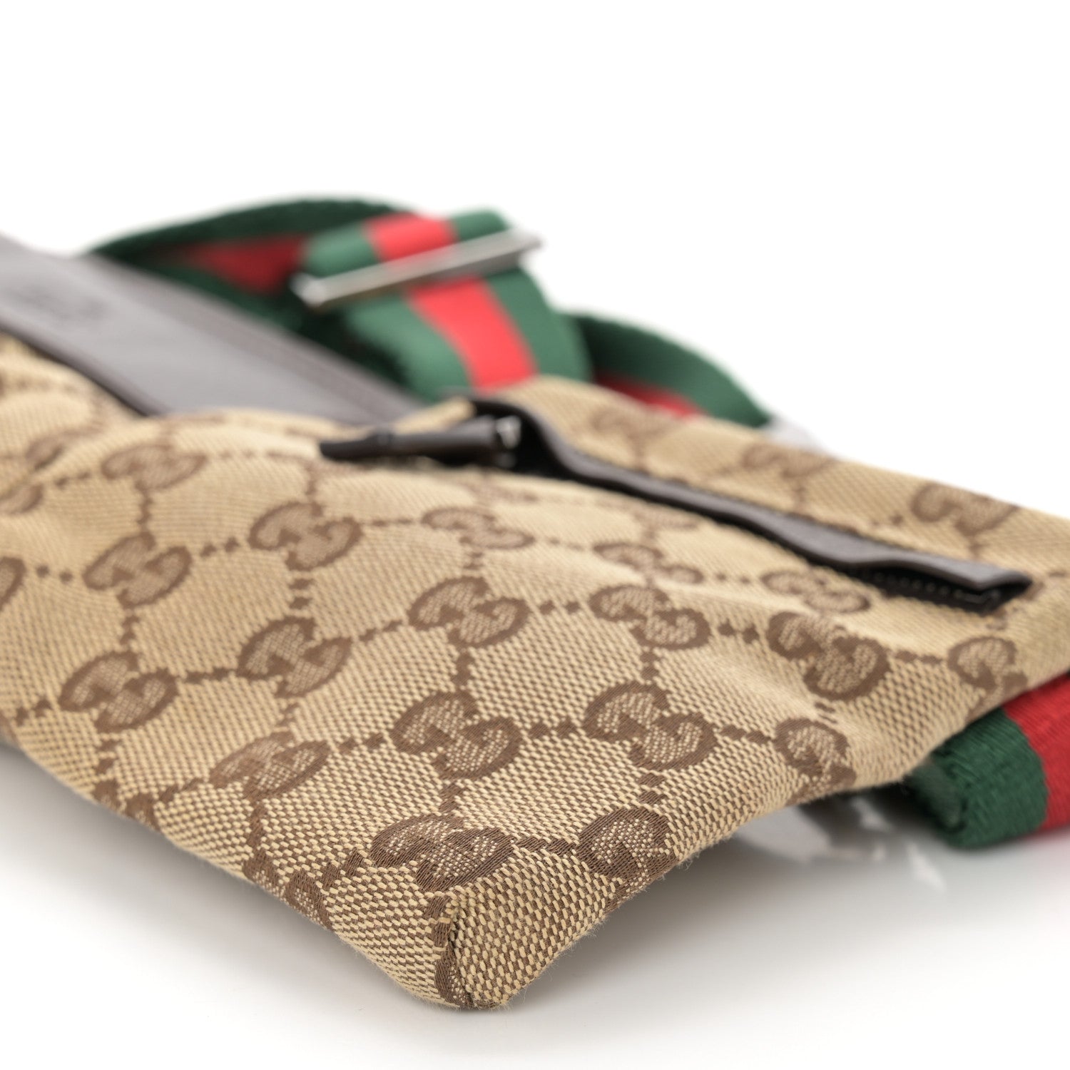 Gucci GG Monogram Double Pocket Belt Bag Dark Brown 11 of 13